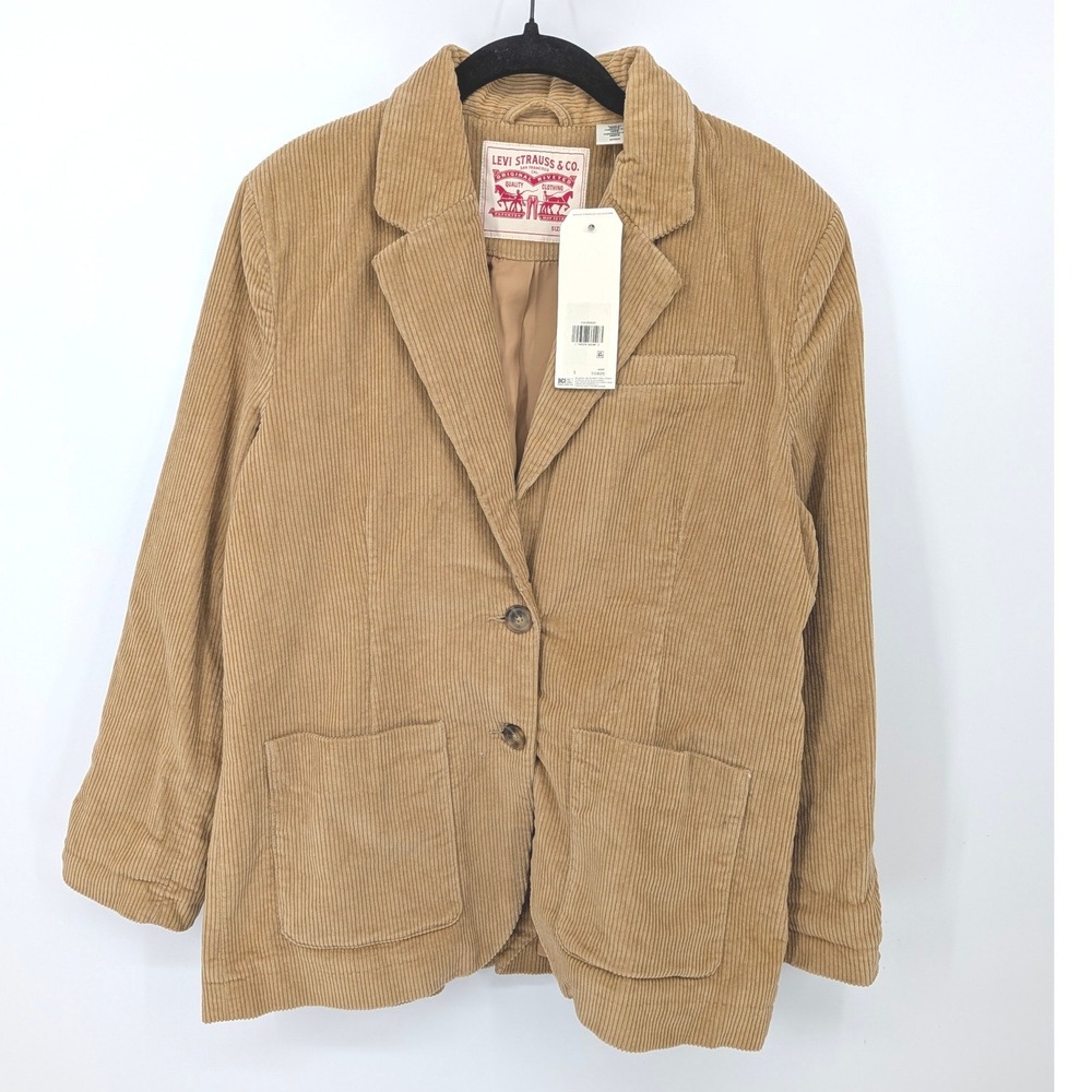 Levi's Tan Corduroy Two-Button Blazer Jacket